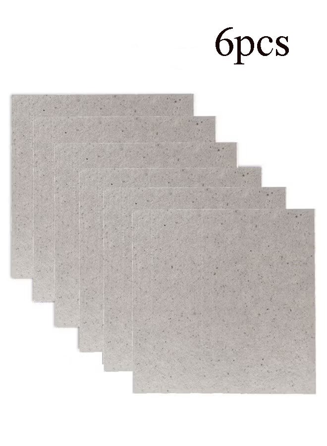 واي جيه 6 قطع أغطية موجّه المايكروويف ألواح ميكا للتصليح العام للأفران مقطوعة حسب المقاس 12 سم × 12 سم عزل حراري عالي الحرارة - Image 1